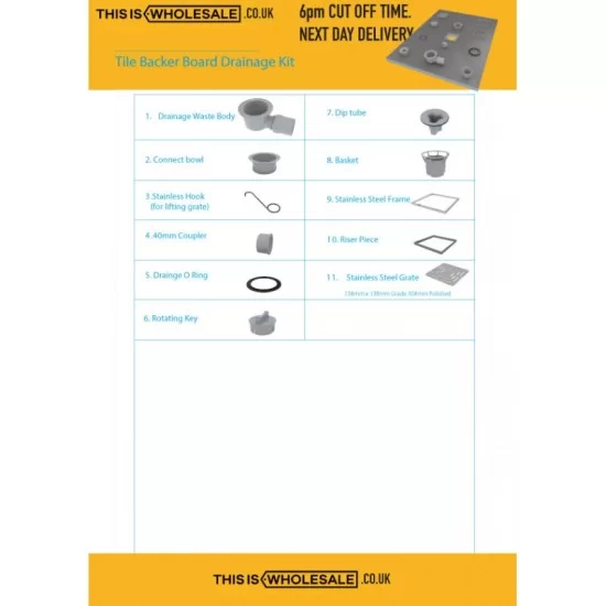 Tile Backer Board Shower Wet room Tray Universal Size / Cut To Size